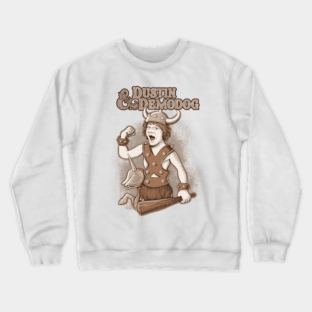 Dustin e Demodog Crewneck Sweatshirt by RedBug01